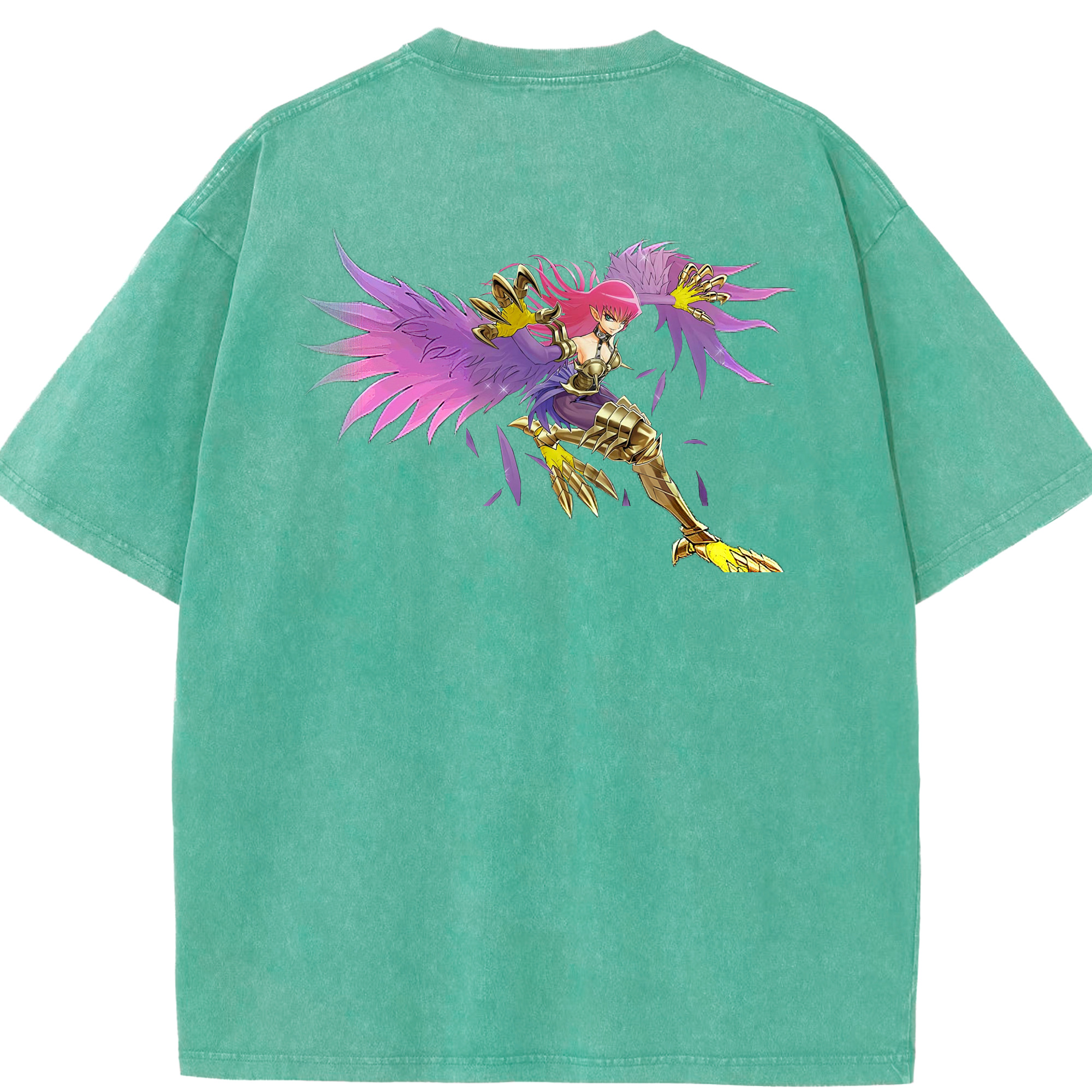 （画像用） 遊☆戯☆王 Yu-Gi-Oh! 綿100% ヴィンテージ風 半袖Tシャツ（背面プリント）
